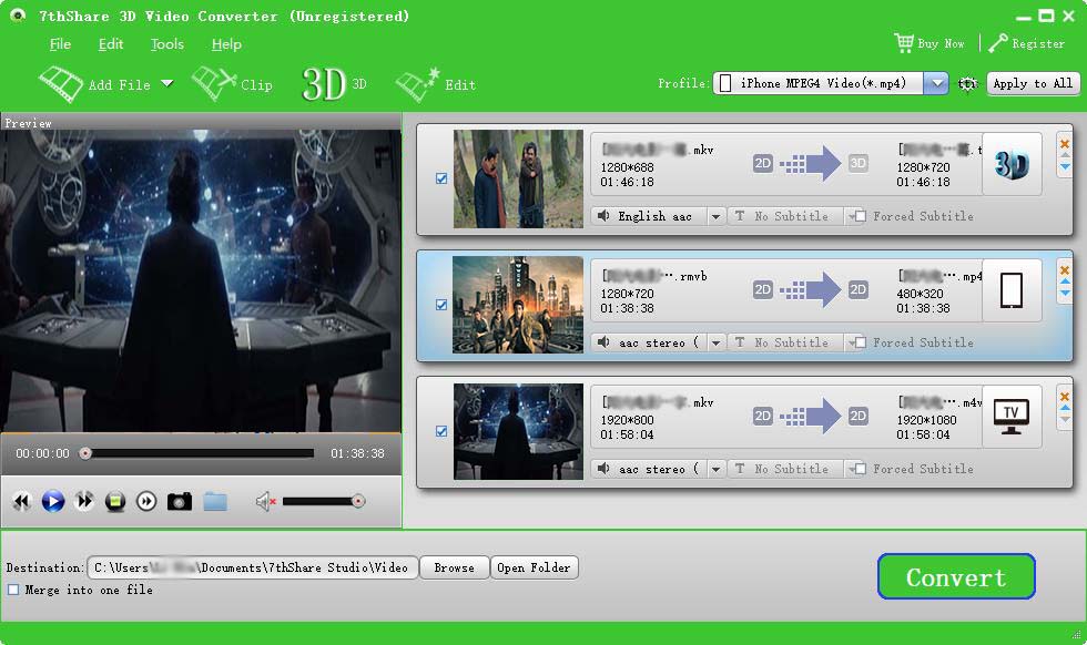 Windows 7 7thShare 3D Video Converter 3.2.6 full