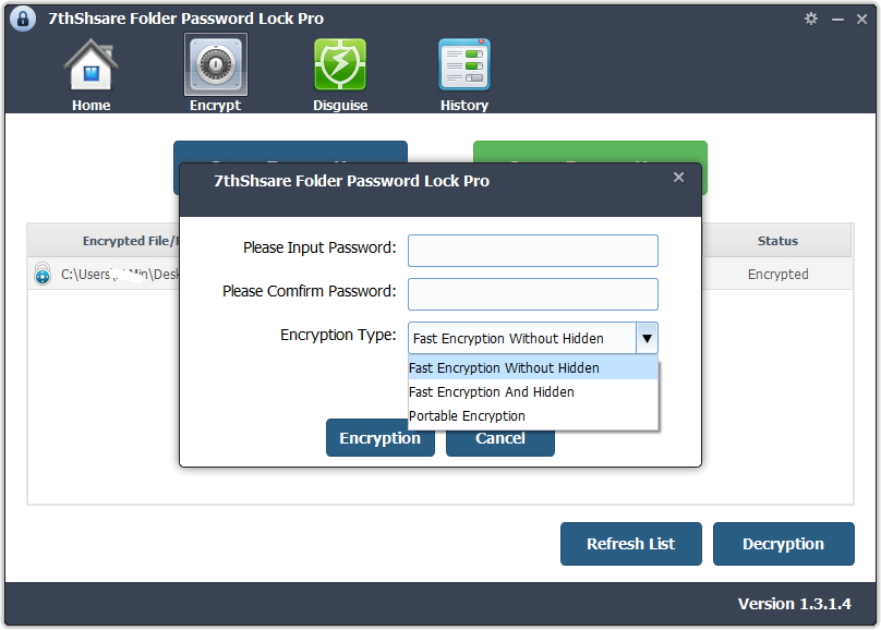 Windows 7 7thShare Folder Lock Pro 1.3.1.4 full