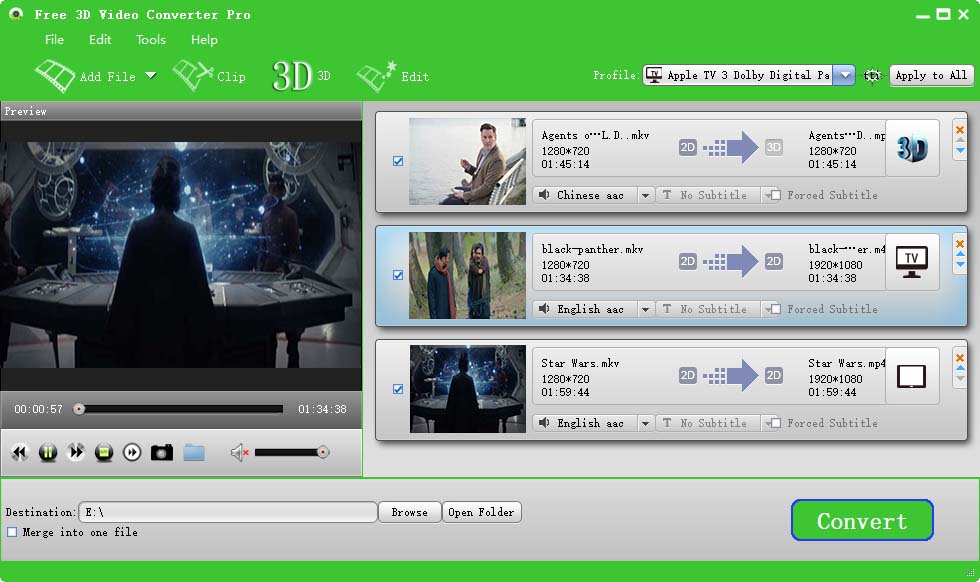 Free Mac 3D Video Converter Pro software