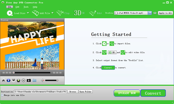 Free Any DVD Converter Pro software