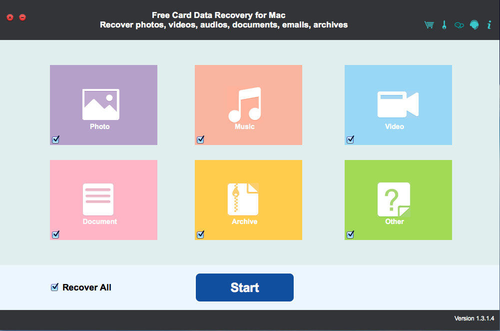 Free Card Data Recovery for Mac